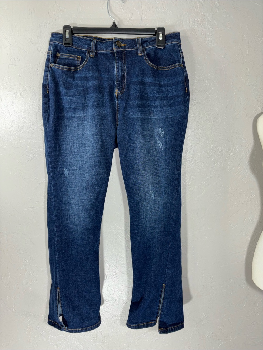 Gibson Latimer Indigo Flared Jeans with Front Slits